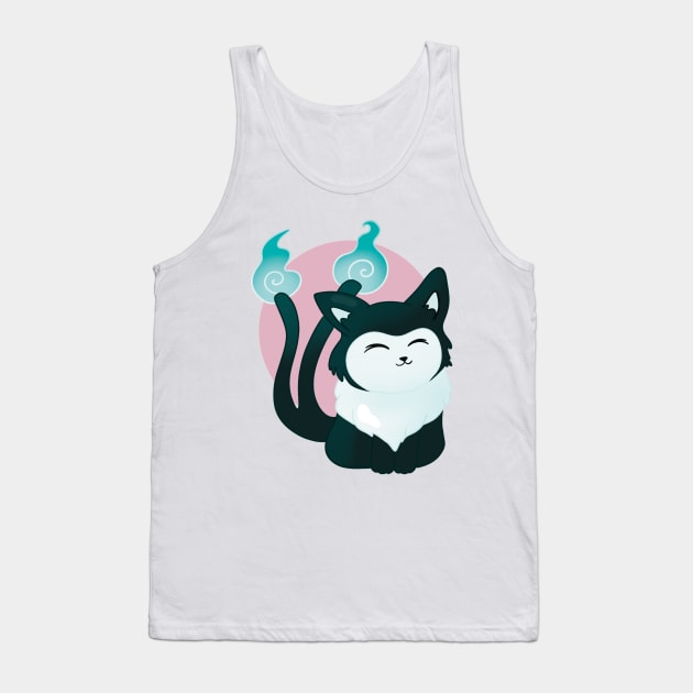 Kawaii Yokai Nekomata Tank Top by smalart